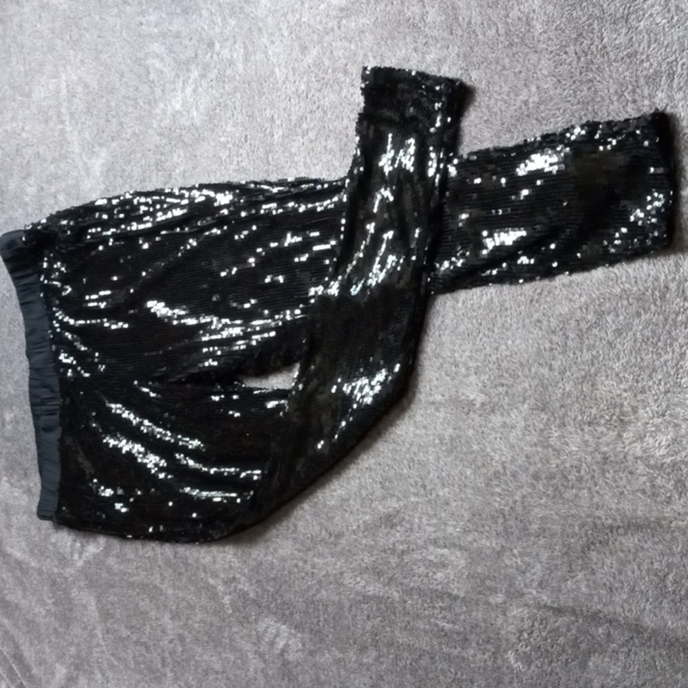 City Chic NWT black sequin party pants